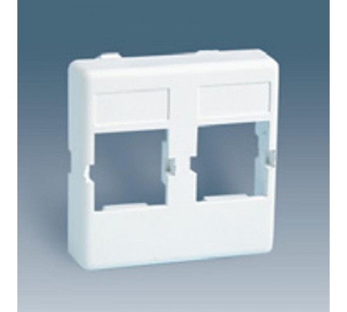 Simon 27 Адаптер на 2 RJ45 75542-30, белый  27083-35  Simon