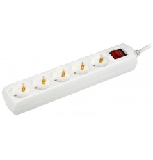 Удлинитель У05В 5 мест 2P+PE/5м 3х1мм2 10А/250В   WYP10-10-05-05-ZK-G  GENERICA