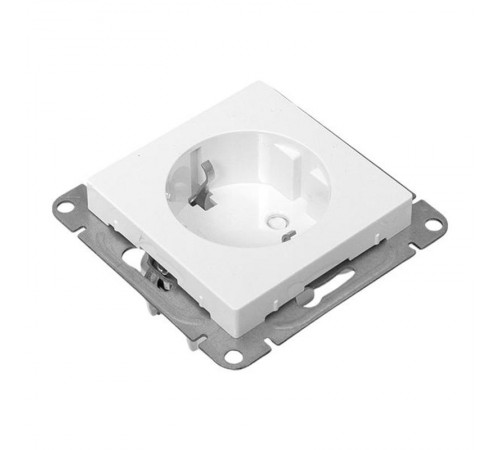 Механизм розетки, 16А, с заземлением, со шторками, белый Эпика EKF  UP1-SOW-111  EKF