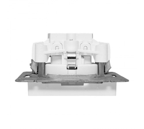 Механизм розетки, 16А, с заземлением, со шторками, белый Эпика EKF  UP1-SOW-111  EKF