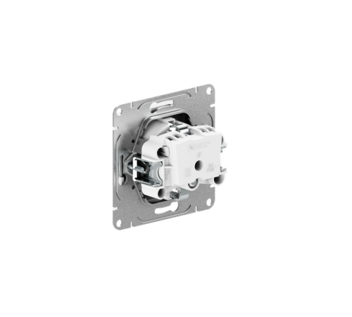 Механизм розетки, 16А, с заземлением, со шторками, белый Эпика EKF  UP1-SOW-111  EKF