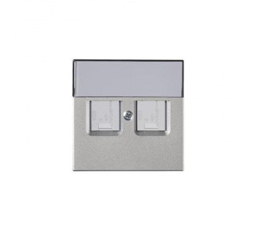 Накладка телекоммуникационной розетки, Impressivo, алюминий  1819DC-83   2TKA00001110  ABB