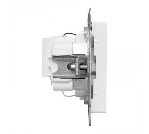 Механизм розетки, 16А, с заземлением, со шторками, белый Эпика EKF  UP1-SOW-111  EKF