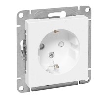 Механизм розетки, 16А, с заземлением, со шторками, белый Эпика EKF  UP1-SOW-111  EKF