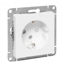 Механизм розетки, 16А, с заземлением, со шторками, белый Эпика EKF  UP1-SOW-111  EKF