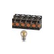 Лампа светодиодная F-LED P45-9W-827-E27 gold (филамент, шар золот, 9Вт, тепл, E27)  Б0047025  ЭРА