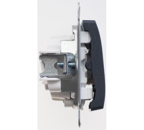 Glossa Антрацит Переключатель 1-клавишный с подсветкой сх.6а, 10АХ  GSL000763  SE