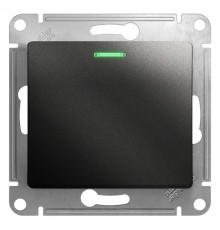 Glossa Антрацит Переключатель 1-клавишный с подсветкой сх.6а, 10АХ  GSL000763  SE
