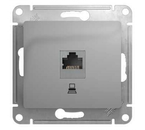 Glossa Алюминий Розетка компьютерная RJ45 кат.5E  GSL000381K  SE