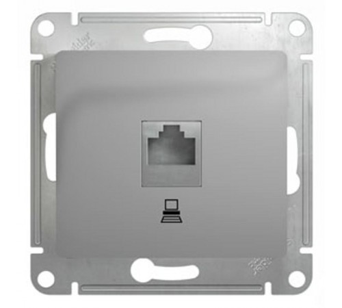 Glossa Алюминий Розетка компьютерная RJ45 кат.5E  GSL000381K  SE