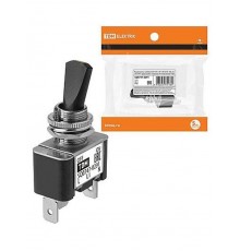 Выключатель-тумблер ASW-07D-2 1P 12В AC/DC 30А (3c) ON-OFF с фиксацией с зеленой LED подсветкой   SQ0747-0291  TDM