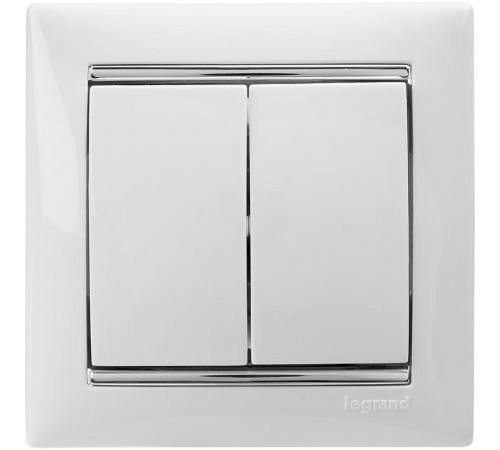 Valena Белый Выключатель 2-х клавишный  774405  Legrand