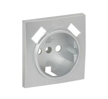 Валенсия лицевая панель розетки 1-местной с/з 16А сталь с защ. штор. с 2 USB 2,1А EKF PROxima   ESR16-L-028-30-2USB   EKF