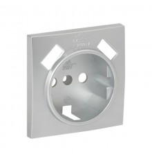 Валенсия лицевая панель розетки 1-местной с/з 16А сталь с защ. штор. с 2 USB 2,1А EKF PROxima   ESR16-L-028-30-2USB   EKF