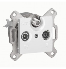 Cariva Белый Розетка TV-FM-SAT единственная  773635  Legrand