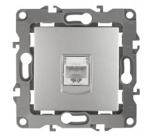 Розетка информационная 12-3107-03 RJ45,  алюминий  Б0014725  ЭРА