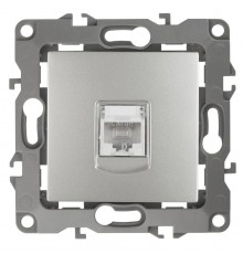 Розетка информационная 12-3107-03 RJ45,  алюминий  Б0014725  ЭРА