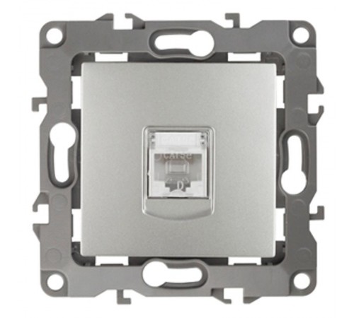 Розетка информационная 12-3107-03 RJ45,  алюминий  Б0014725  ЭРА