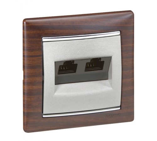 Valena Темное дерево/Серебро Рамка 1-ая  770371  Legrand