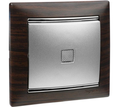 Valena Алюминий Выключатель 1-клавишный с подсветкой  770110  Legrand