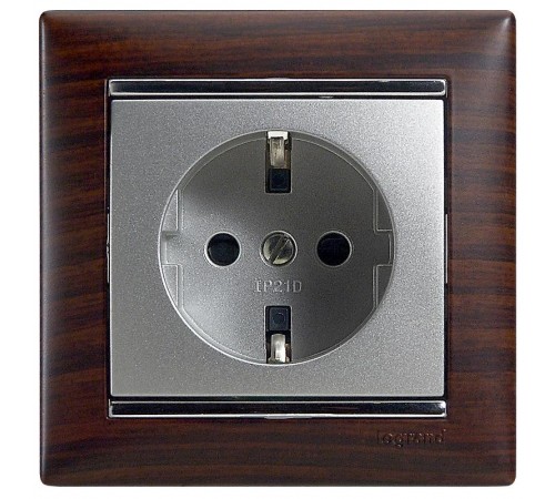 Valena Темное дерево/Серебро Рамка 1-ая  770371  Legrand