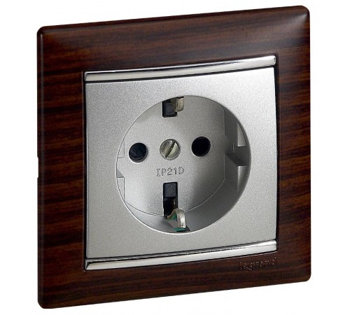 Valena Темное дерево/Серебро Рамка 1-ая  770371  Legrand