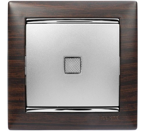 Valena Алюминий Выключатель 1-клавишный с подсветкой  770110  Legrand