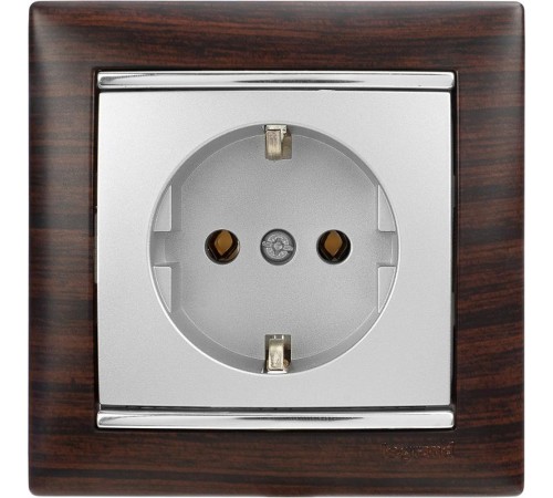 Valena Алюминий Розетка 1-ая с/з  770120  Legrand