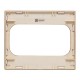 Стокгольм Рамка для розетки 2-местная белая с линией цвета шампань PROxima  EYM-G-305-20  EKF