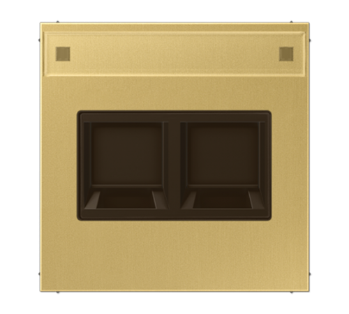 Плата (фиксация защёлкиванием) для одного модуля с полем для надписи; металл; латунь Classic ME1969-2NAWEC Jung