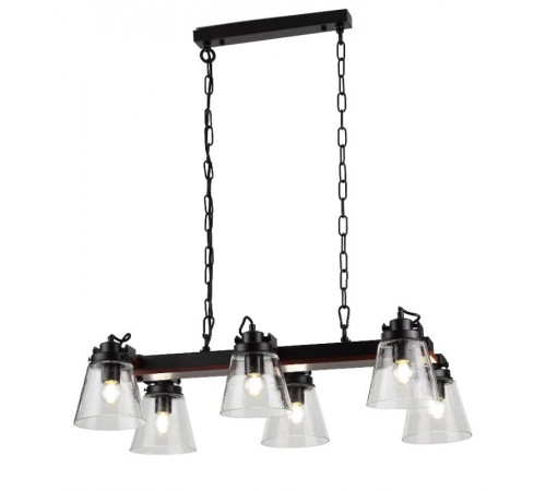 Светильник подвесной (подвес)  Spartacus 5017-206 6 x E27 60 Вт лофт - кантри уценка   Б0060807  Rivoli