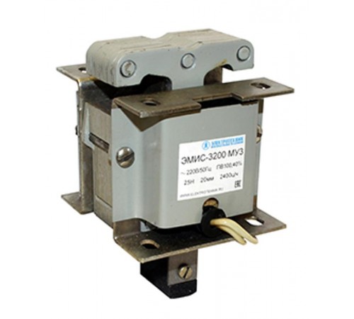 ЭМИС-3200 МУ3, 220В, толкающее исполнение, ПВ 100%, IP20, с гибкими выводами, электромагнит  (ЭТ)  ET003965  Электротехник