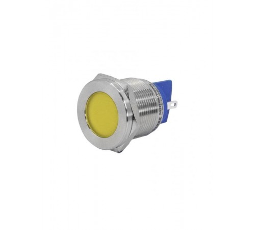 GQ22T-D/L/Y/24V/S, жёлтая, металл. корпус, светодиодная матрица d=22мм, 24В AC/DC, IP67, индикаторная лампа  (ЭТ)   ET020088   Электротехник