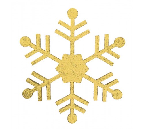 Елочная фигура "Снежинка классическая", 66 см, цвет золотой  502-386  NEON-NIGHT