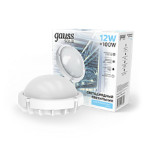 Светильник светодиодный пылевлагозащищенный для ЖКХ IP65 D168*77 12W IK10 1150lm 4000K SOLID антивандальный круглый 1/12  874518212  Gauss