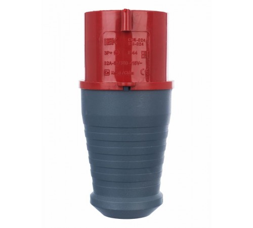 Вилка 024 3Р+РЕ 32А 380В IP44  PSR02-032-4  IEK