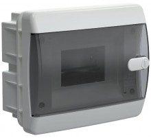  Корпус пластиковый встраиваемый на 6 модулей ЩРВ-П-6 IP41 черная прозрачная дверь UNION Compact  UIC-KP12-V-06-41-K01  IEK