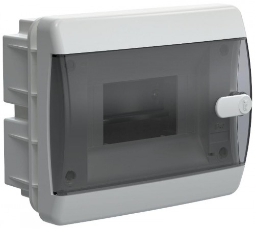  Корпус пластиковый встраиваемый на 6 модулей ЩРВ-П-6 IP41 черная прозрачная дверь UNION Compact  UIC-KP12-V-06-41-K01  IEK