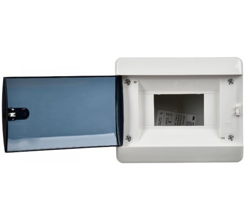  Корпус пластиковый встраиваемый на 6 модулей ЩРВ-П-6 IP41 черная прозрачная дверь UNION Compact  UIC-KP12-V-06-41-K01  IEK