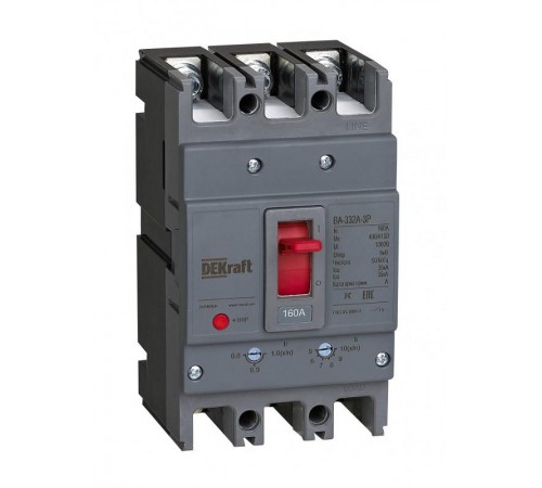 Силовой авт. выкл. 3P 125A 35кА ВА-332А  28107DEK  DEKraft