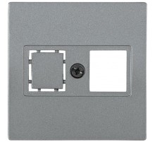 НТ12-1-БА Накладка телеф. RJ12/HDMI BOLERO антрацит  ENB11-T-K95  IEK