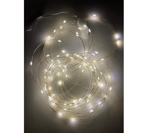 Гирлянда светодиодная  Нить 10 м теплый свет ENIN -10NW   220V (100/1800)  Б0047964  ЭРА