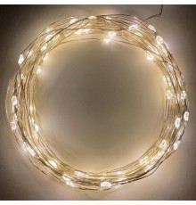 Гирлянда светодиодная  Нить 10 м теплый свет ENIN -10NW   220V (100/1800)  Б0047964  ЭРА