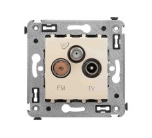 Розетка TV-FM-SAT в стену, "Avanti", "Ванильная дымка"  4405533  DKC