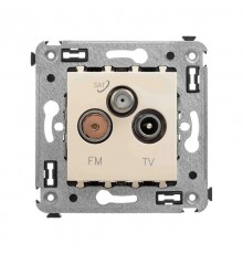 Розетка TV-FM-SAT в стену, "Avanti", "Ванильная дымка"  4405533  DKC