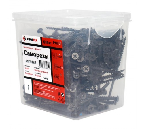 Саморез СГД 4,5х100 усиленный (TWN) (200 шт) - контейнер  146461  PROFFIX