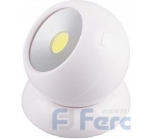 Светодиодный поворотный светильник FN1209 1LED 3W 100Lm, 75*80мм, белый  23380  FERON