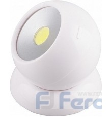 Светодиодный поворотный светильник FN1209 1LED 3W 100Lm, 75*80мм, белый  23380  FERON
