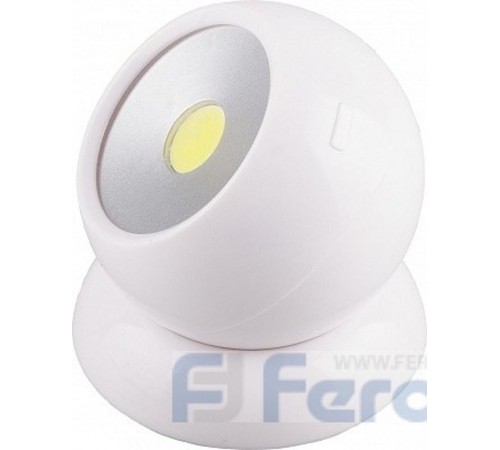 Светодиодный поворотный светильник FN1209 1LED 3W 100Lm, 75*80мм, белый  23380  FERON