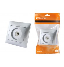 Розетка SAT (F-разъем) 0-2400МГц серебр. металлик "Лама"   SQ1815-0221  TDM